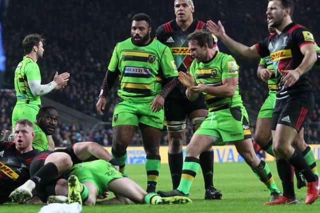 Saints scored three tries at Twickenham but they counted for nothing on another hugely difficult day (pictures: Sharon Lucey)