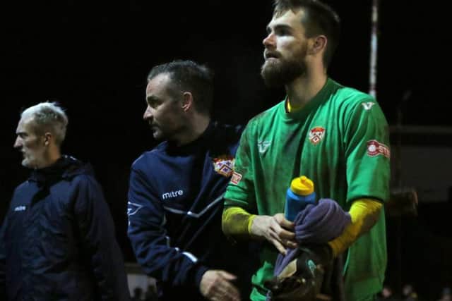 Poppies goalkeeper Paul White produced a man-of-the-match display
