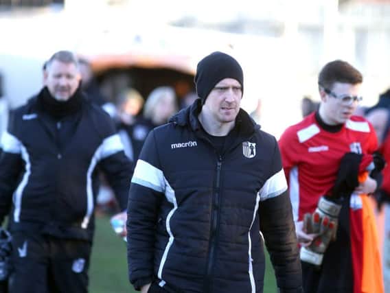 Caretaker-manager Steve Kinniburgh is hoping Corby Town can get back on track when they head to Carlton Town this weekend. Picture by Alison Bagley