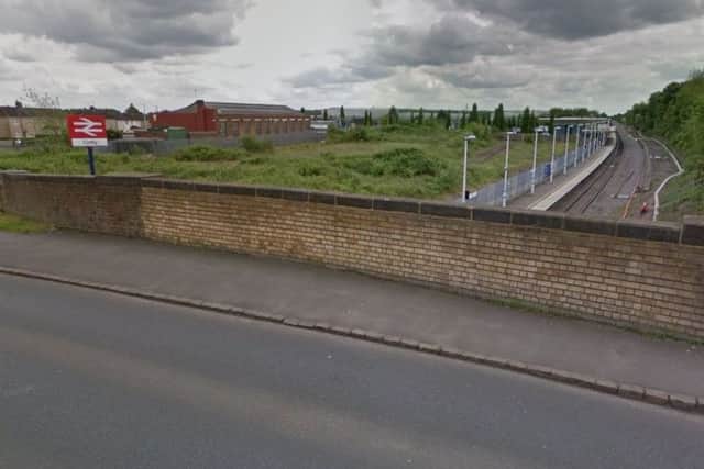 The bridge, overlooking the train line. Credit: Google NNL-180901-111928005