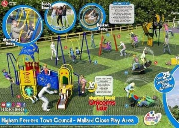 People are being asked for their views on the equipment for Mallard Close play area in Higham Ferrers