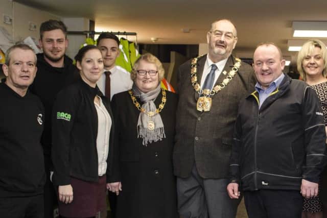 Wellingborough mayor Cllr Paul Bell with wife Carol at the official opening