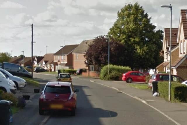 A Red Fiat 500 was set on fire in Nene Drive.
