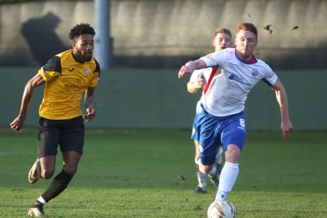 Ben Farrell scored AFC Rushden & Diamonds' second goal in last night's 4-0 win at Aylesbury FC