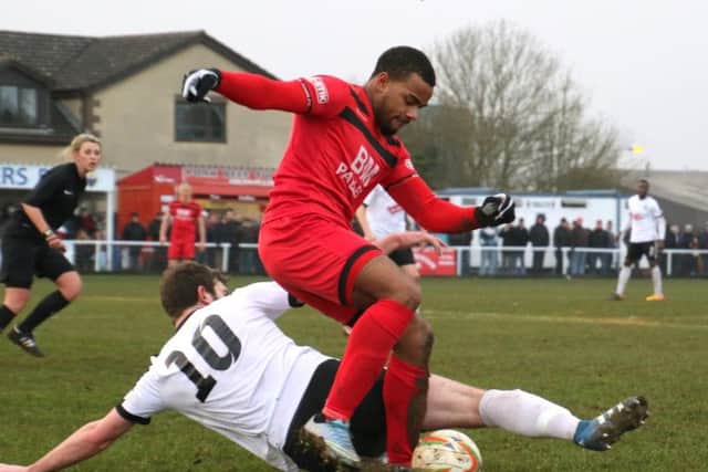 Liam Bateman evades a challenge during Kettering Town's 1-1 draw with Kings Langley last weekend. Picture by Peter Short
