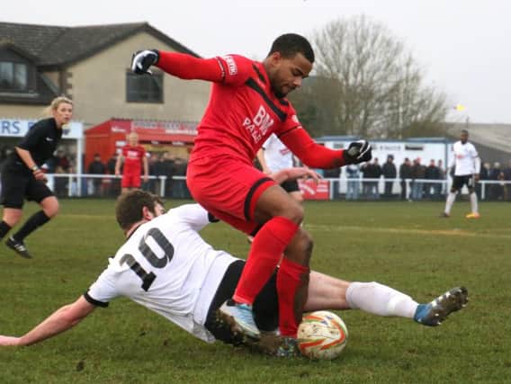 Liam Bateman evades a challenge during Kettering Town's 1-1 draw with Kings Langley last weekend. Picture by Peter Short