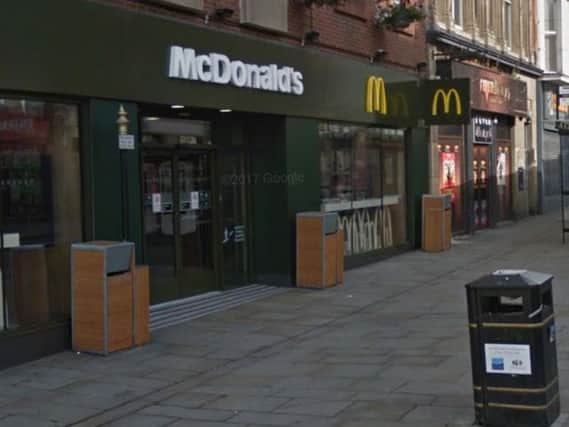 A group fight took place outside the McDonalds in the Drapery