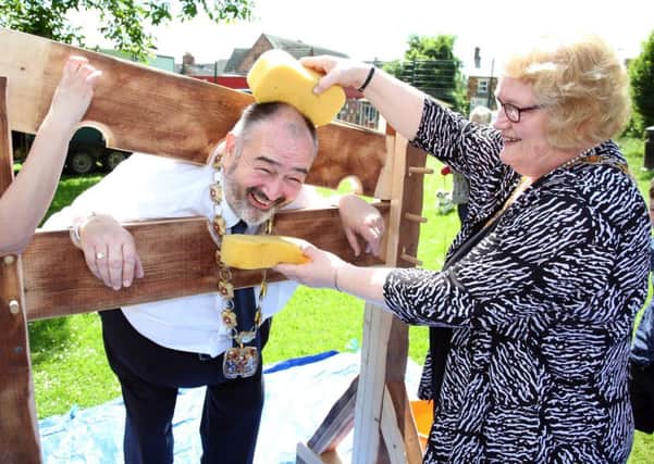 The mayor and mayoress at a Rotary fun day last summer