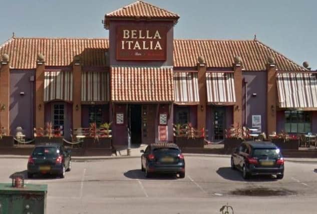 The family had to go to hospital after the attack outside Bella Italia, Sixfields.