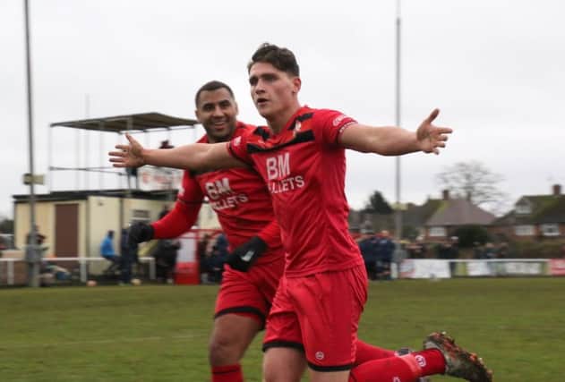 Action from Kettering Town's victory over Biggleswade