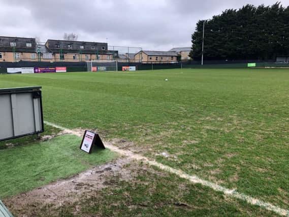 AFC Rushden & Diamonds' home clash with AFC Dunstable was called off due to a waterlogged pitch at Hayden Road