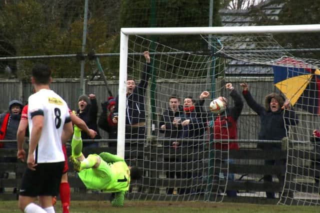 Lindon Meikle's effort gave the Poppies the lead at Royston