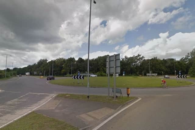 The Steel Road/A43 roundabout NNL-180702-103038005
