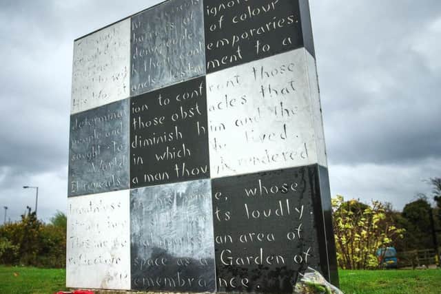 The Walter Tull Memorial at Sixfields Stadium, Northampton