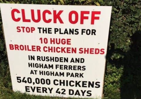 One of the campaign boards