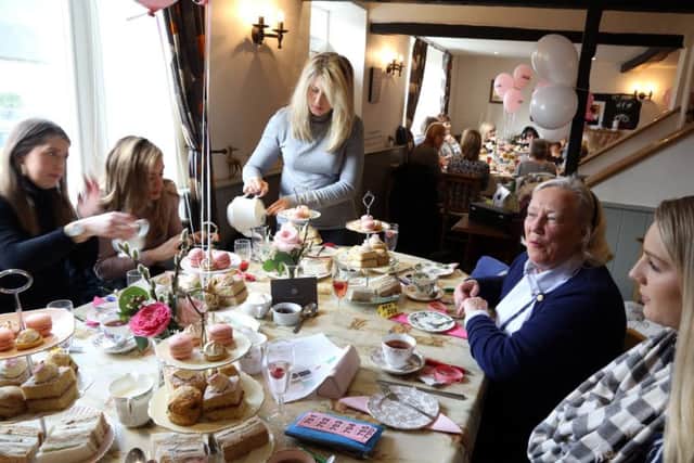 Charity Tea: Grafton Underwood: Charity tea for Boobs & Brass at Sage & Brooke cafe.
Tuesday February 6th 2018 NNL-180602-202432009