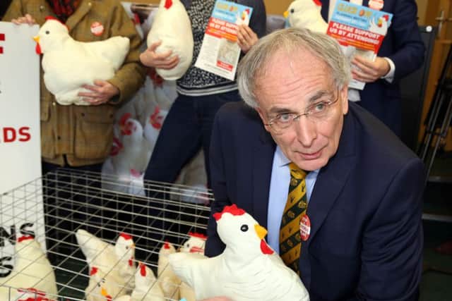 Peter Bone MP is backing the Cluck Off campaign against plans for a 'chicken factory' in Rushden