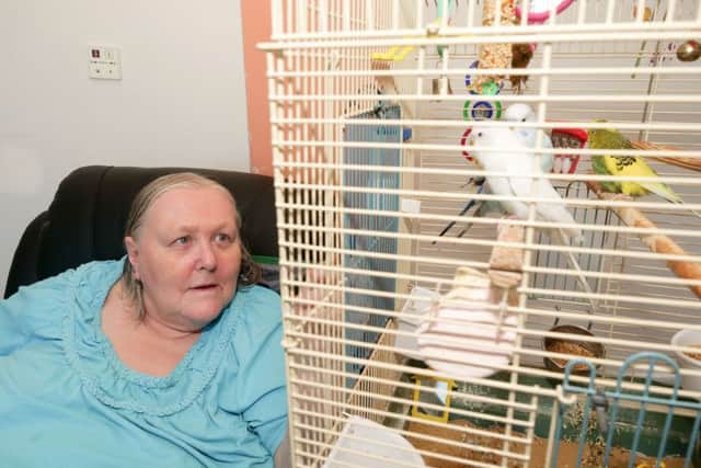 Jeanette with her feathered friends