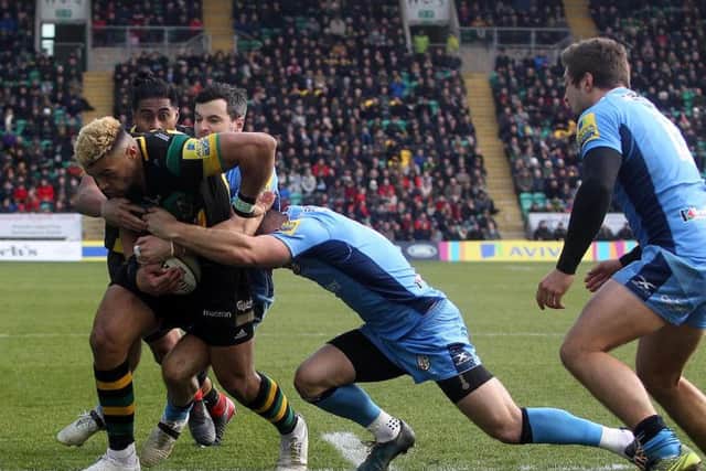 Luther Burrell made his comeback from injury and had an eventful day (pictures: Sharon Lucey)