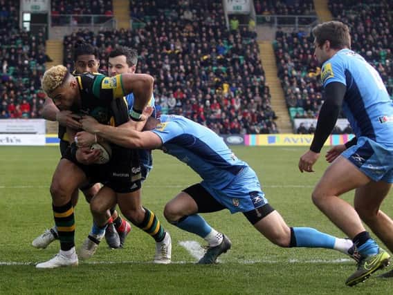 Luther Burrell made his comeback from injury and had an eventful day (pictures: Sharon Lucey)