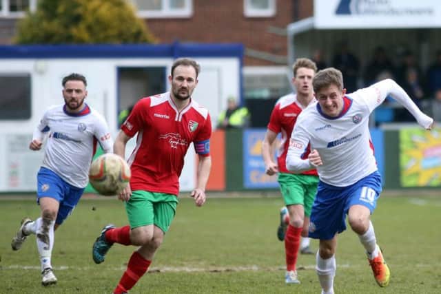 Ben Diamond chases after the ball at Hayden Road