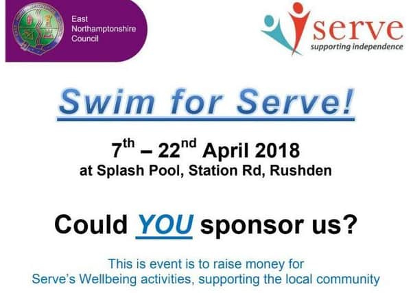 Swim for Serve is taking place in April