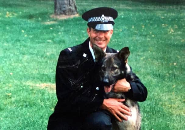 Ian Churms and Police Dog Bryn