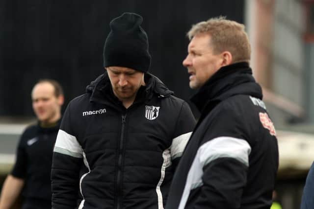 Action from Corby Town's 2-0 win over Loughborough Dynamo