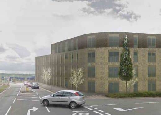 Station Road, Corby, as it may look, showing an elevation of the proposed new flats. NNL-180223-171208005