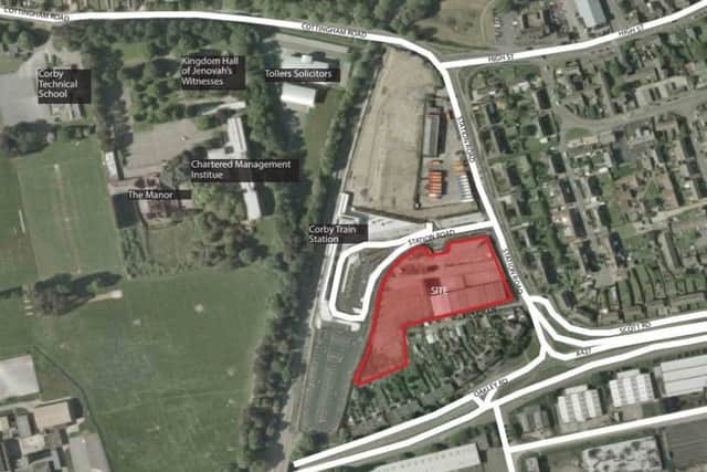 The proposed site of 150 new flats in Station Road, Corby. NNL-180223-171240005