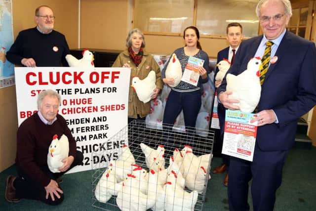 The Cluck Off campaigners with MPs Peter Bone and Tom Pursglove who were all fighting the plans