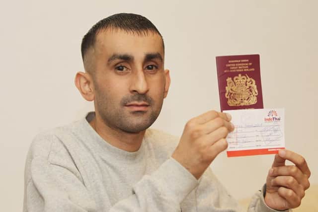 Kamal Paul from Kettering who was on board the Comel Air flight which asked passengers to use their own cash to pay for the aircraft's fuel. ENGNNL00120111118171847
