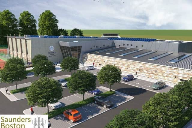 An artist's impression of the new Oundle School Sports Centre. NNL-180803-133419005