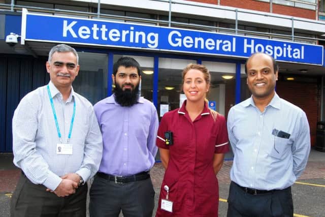 The Respiratory Service team consultants Dr Muhammad Naeem, Dr Yusuf Vali, pleural nurse specialist, Samantha Rawson, and consultant Dr Raja Reddy