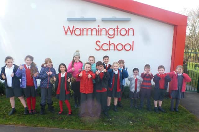 Pupils at Warmington School