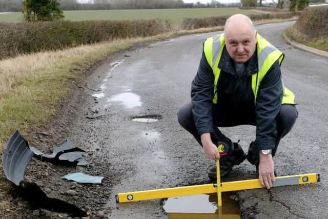 Martin Morrell, AKA, Mr Pothole, served the county council with a legal notice to fix the Halse to Greatworth road and the Welsh Lane route from Crowfield to the A43 roundabout.