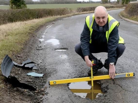 Martin Morrell, AKA, Mr Pothole, served the county council with a legal notice to fix the Halse to Greatworth road and the Welsh Lane route from Crowfield to the A43 roundabout.