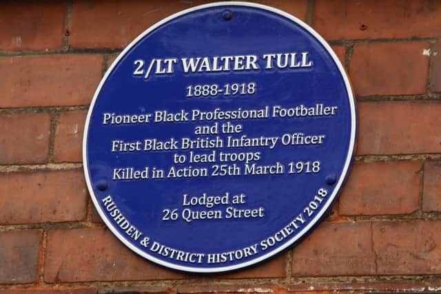 The blue plaque