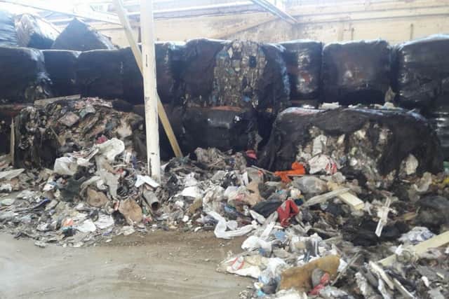 Some of the rubbish dumped at the United Footwear site in Stamford Road. NNL-180326-140512005