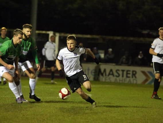 Jordon Crawford scored twice on his 21st birthday in Corby Town's win at Steel Park