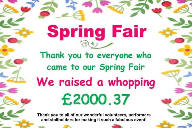 Lakelands Hospice has thanked everyone who supported them at the Spring fair