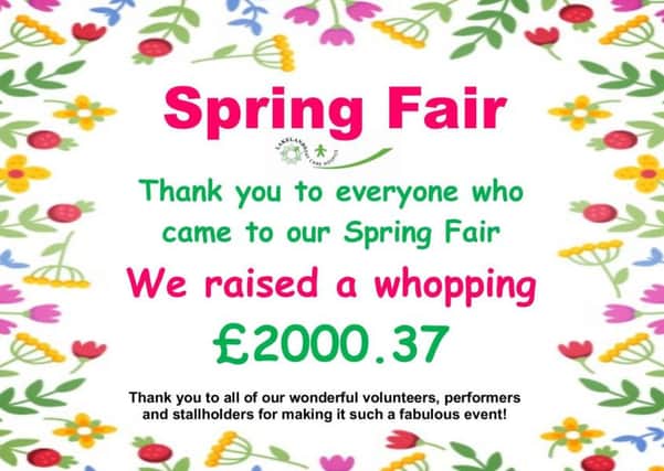 Lakelands Hospice has thanked everyone who supported them at the Spring fair