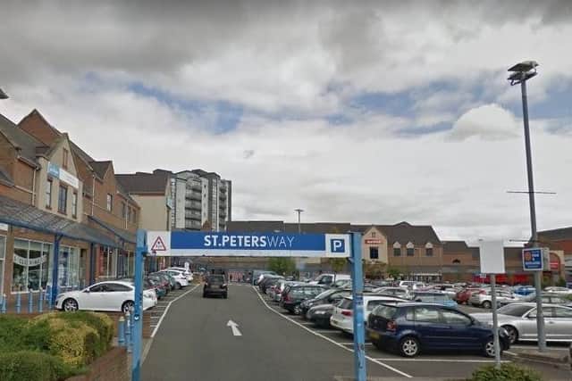 The fight broke out near St Peter's Way Car Park.