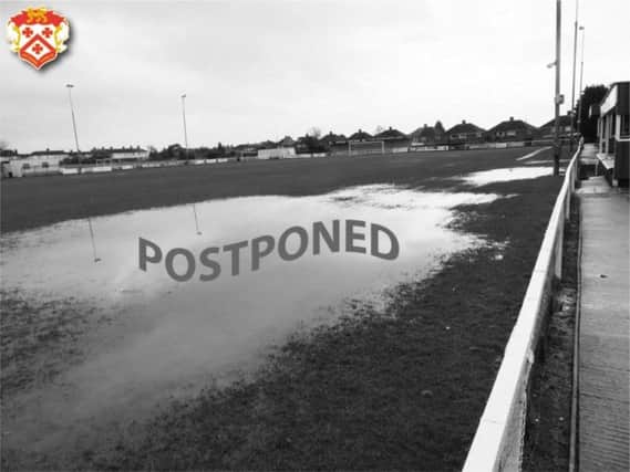 Kettering Town's match with Weymouth is off due to a waterlogged pitch at Latimer Park. Picture courtesy of Peter Short/Kettering Town FC