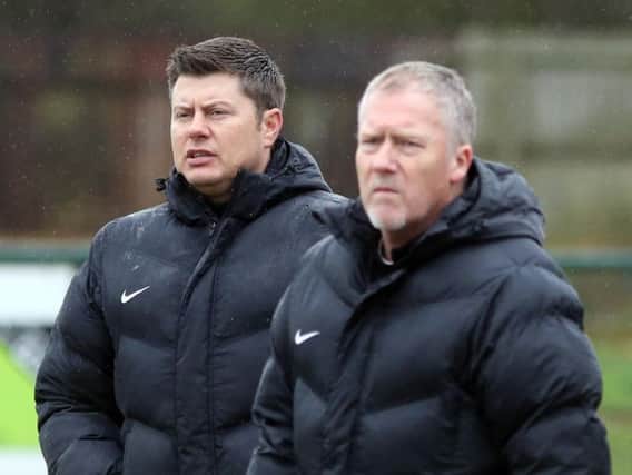 Nathan Marsh (left) and Gary Petts will be staying on as manager and assistant-manager respectively at Wellingborough Town