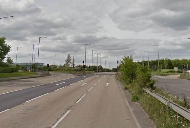 The hamburger roundabout on the A43 near Kettering. NNL-180604-145000005