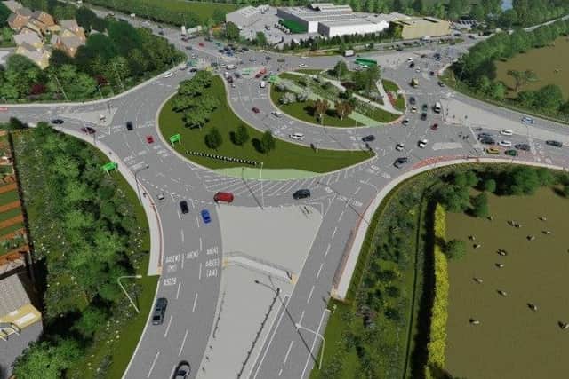 The proposed improvements for Chowns Mill roundabout