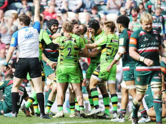 Cobus Reinach scored for Saints at Welford Road (pictures: Kirsty Edmonds)