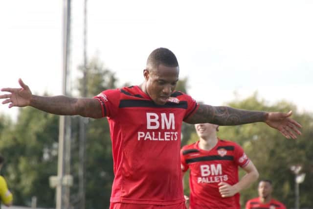 Aaron O'Connor scored all four goals as Kettering Town beat Hitchin Town 4-1 at Latimer Park