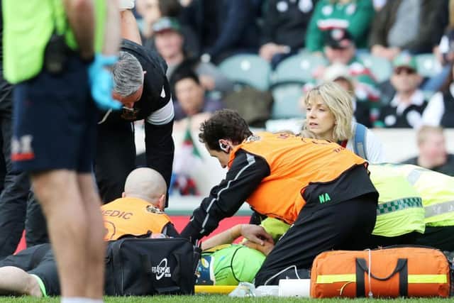 Rob Horne received lengthy treatment before being taken straight to hospital (picture: Kirsty Edmonds)